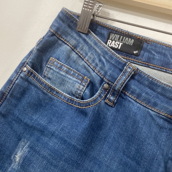 William Rast Boyfriend in Mid Blue Wash Distressed 28 - Picture 5 of 13